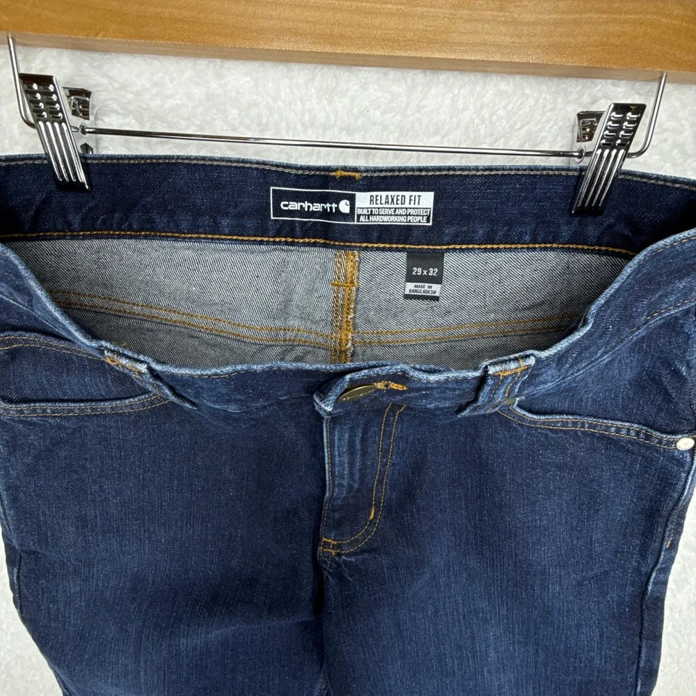 Carhartt BD5119-M Relaxed Fit 5-Pocket Jeans Mens 29x32 Dark Wash Blue Denim NWT